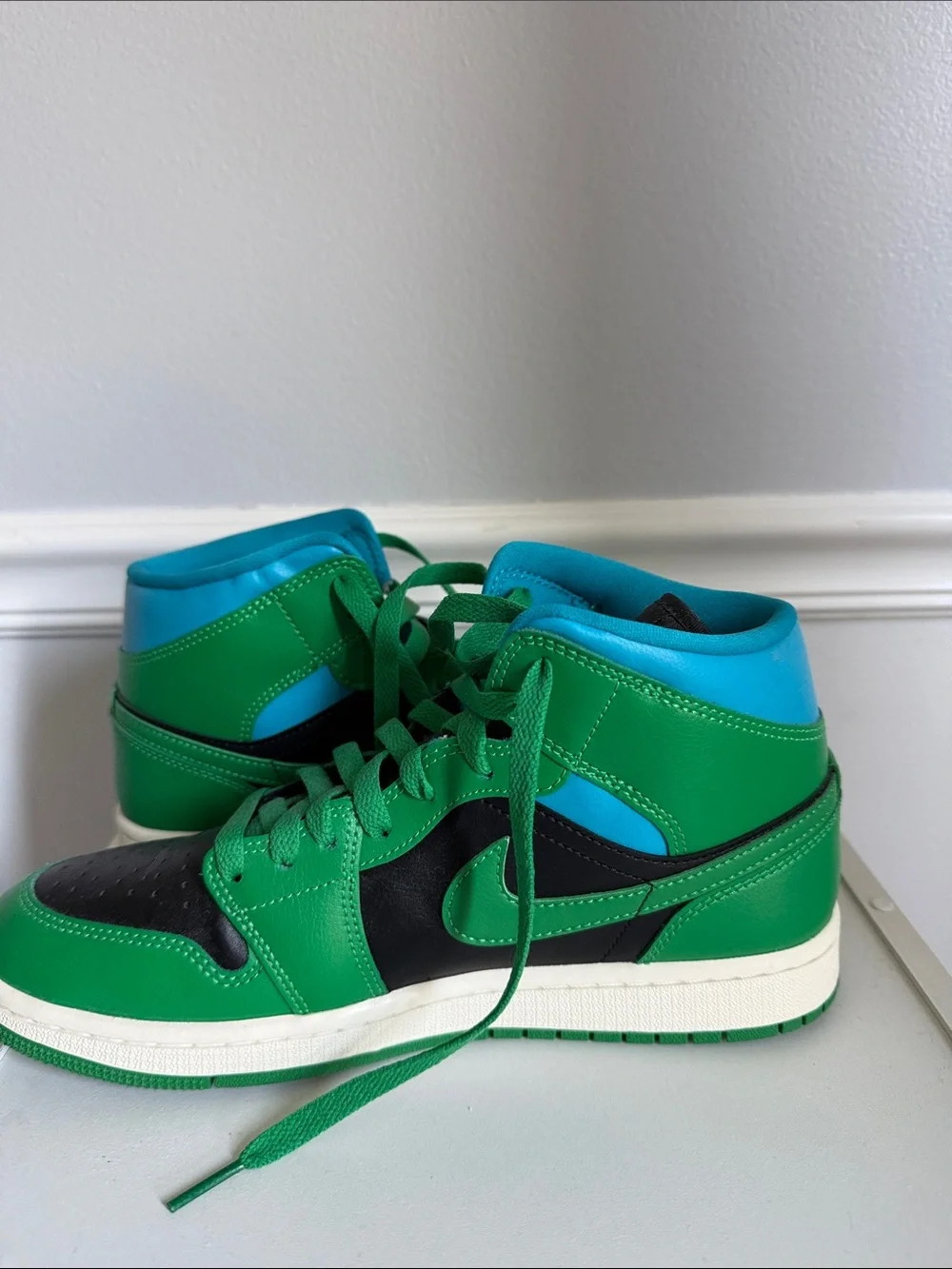 Nike Air Jordan 1 Mid Green Black Teal